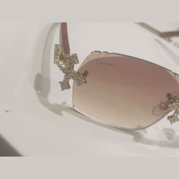 Cartier Cross Brown Sunglasses - Picture 5 of 11